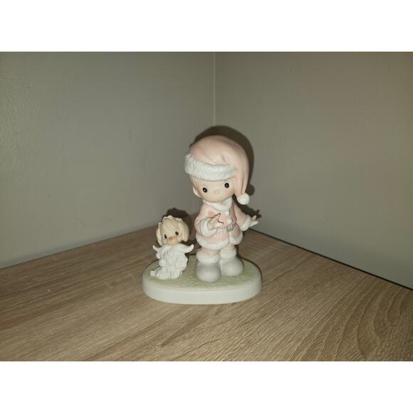 Precious Moments 527629 Wishing You A Ho Ho Ho Porcelain Figurine 1992 5" - Picture 1 of 5